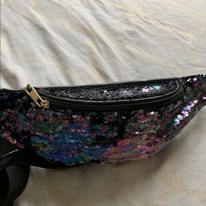 Sequin Fanny Pack with Adjustable Strap